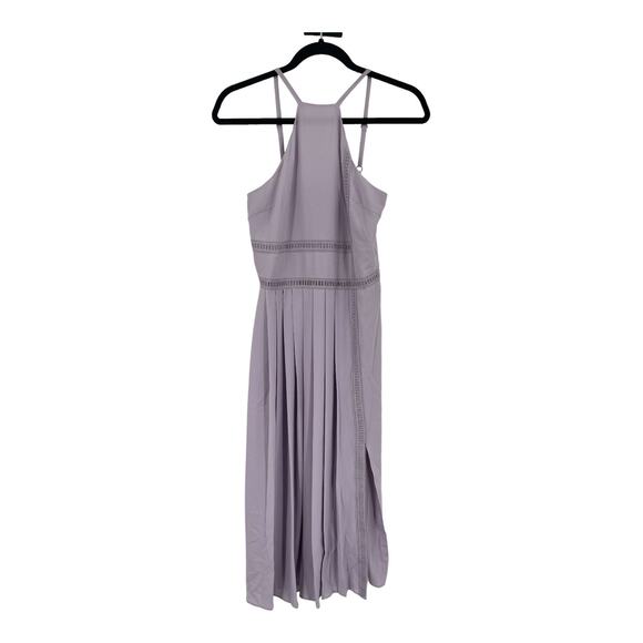 Ted Baker dress Camylie  Lace Inset Halter Neck midi light purple size 0 (US 2) - Picture 2 of 8